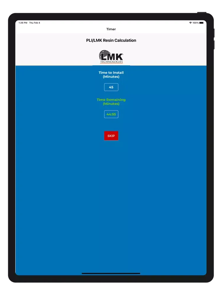 PLI/LMK Resin Calculation iPad  Screenshots
