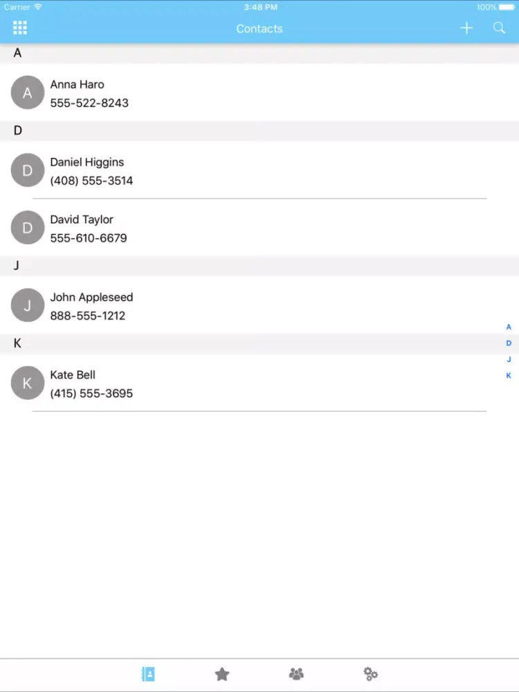 PhoneBook : New way of manage contact iPad  Screenshots