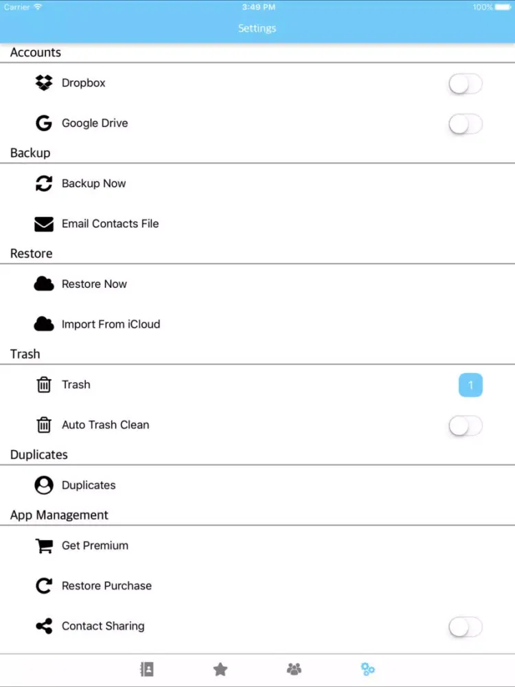 PhoneBook : New way of manage contact iPad  Screenshots