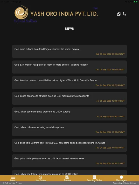 YASH ORO INDIA PVT. LTD. iPad  스크린샷