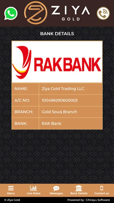 Tangkapan skrin Ziya Gold