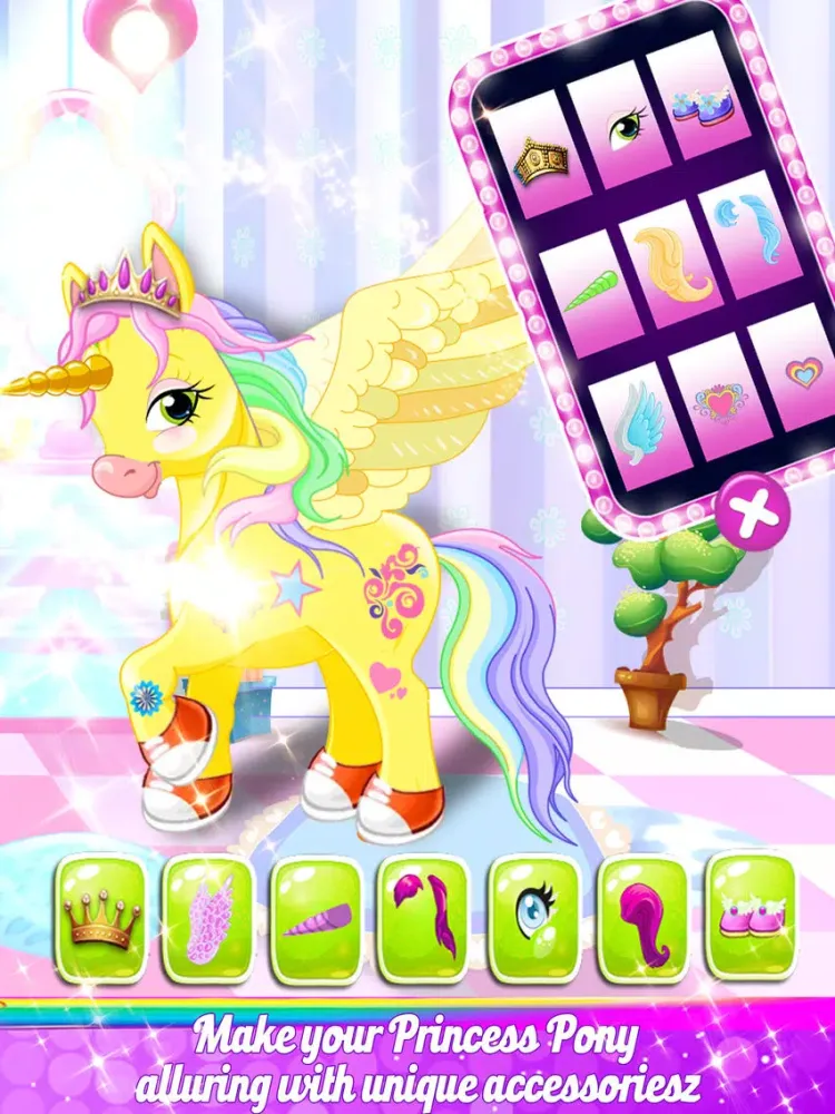 Cute Pink Princess Pony Makeover iPad  Screenshots