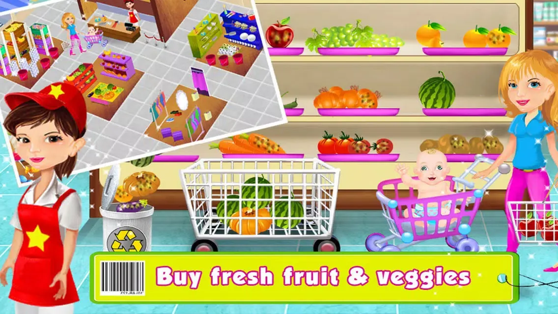 Capturas de pantalla de Mommy & Baby Grocery Shopping