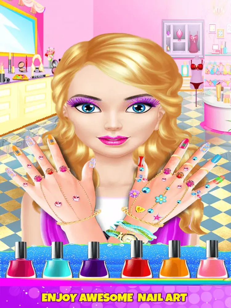 Captures d'écran de Fancy Nail Makeover Salon - Makeup & Dressup Girls Games iPad 