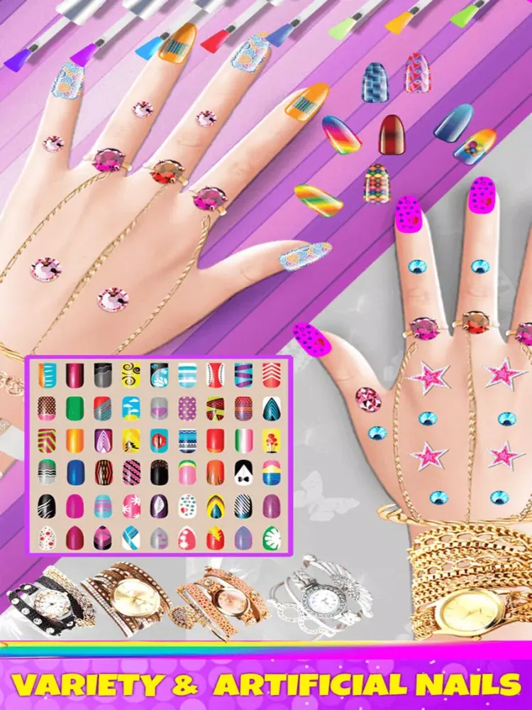 Captures d'écran de Fancy Nail Makeover Salon - Makeup & Dressup Girls Games iPad 