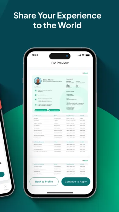 OnBoard Crew App Screenshots