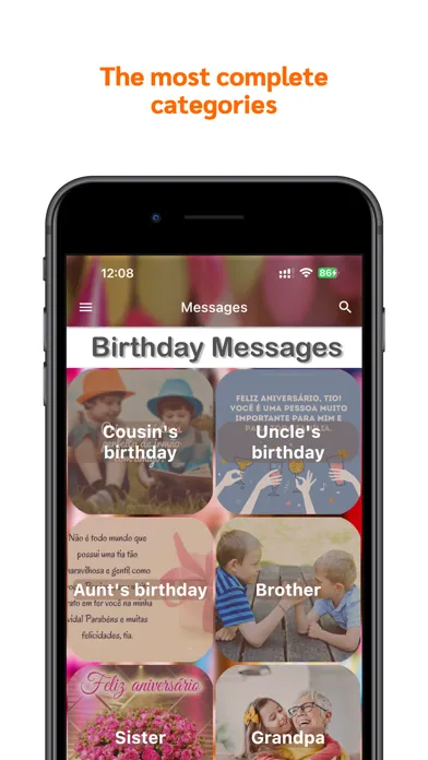 Birthday Messages Cards Wishes سکرین شاٹس