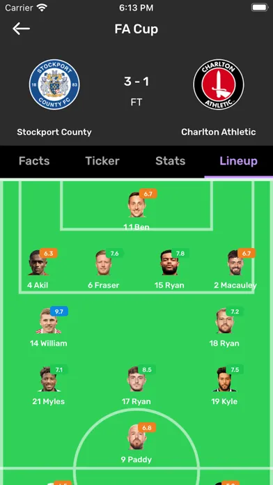 Tangkapan skrin Football Live Scores - Soccer