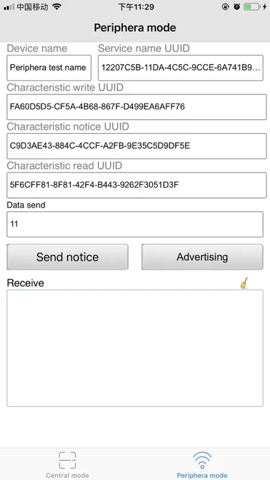 Tangkapan layar Bluetooth Low Energy BLE  tool