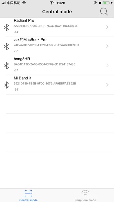 Tangkapan layar Bluetooth Low Energy BLE  tool