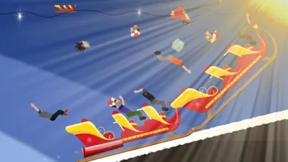 Celeb Rush 2 - Bloody Descent with a Celebrity and the Santa Claus Sleigh应用截图