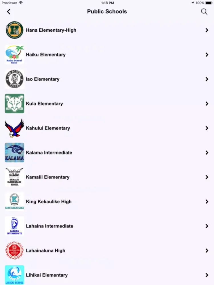 ภาพหน้าจอของ Maui Schools iPad 