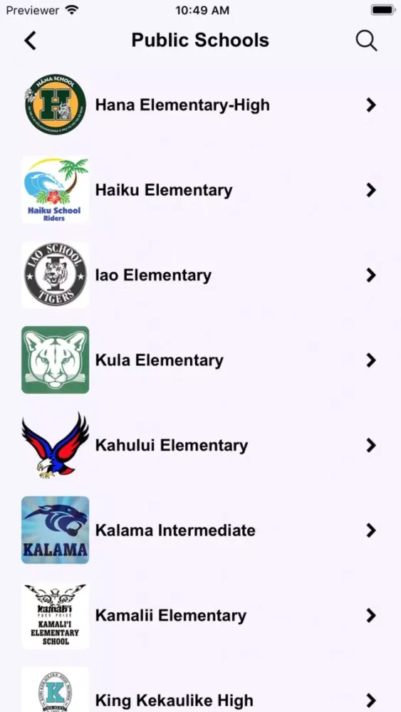 ภาพหน้าจอของ Maui Schools
