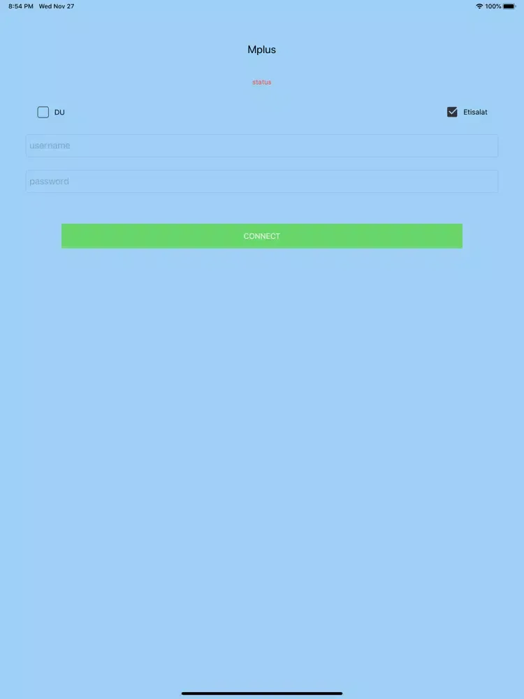 Mplus VPN iPad  स्क्रीनशॉट