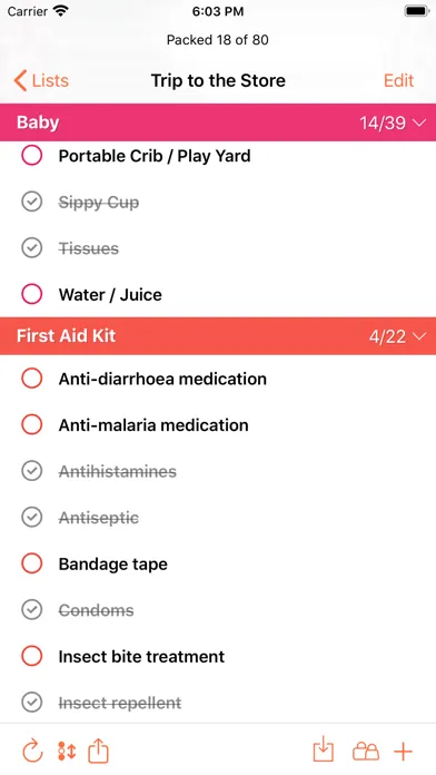 صور ToPack: Trip Packing Checklist