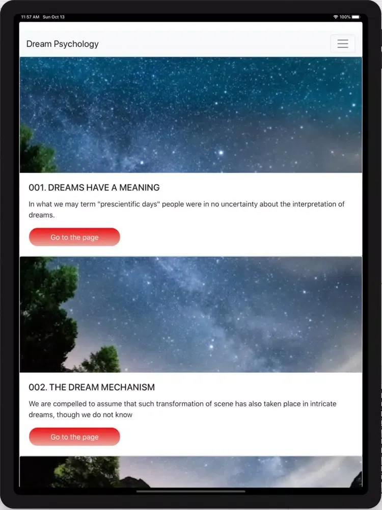 Meetup on DreamPsychology iPad 应用截图