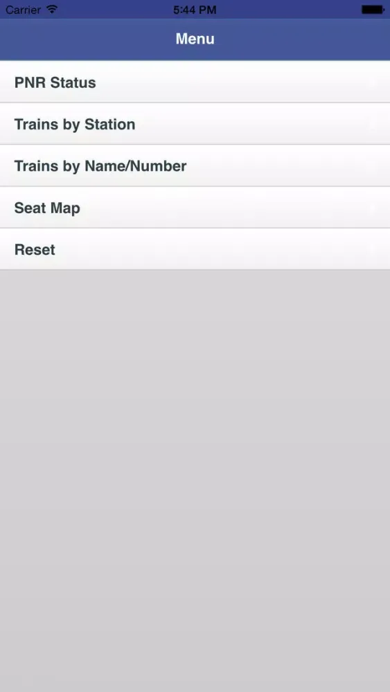 Capturas de tela do Rail PNR Inquiry - IRCTC Info
