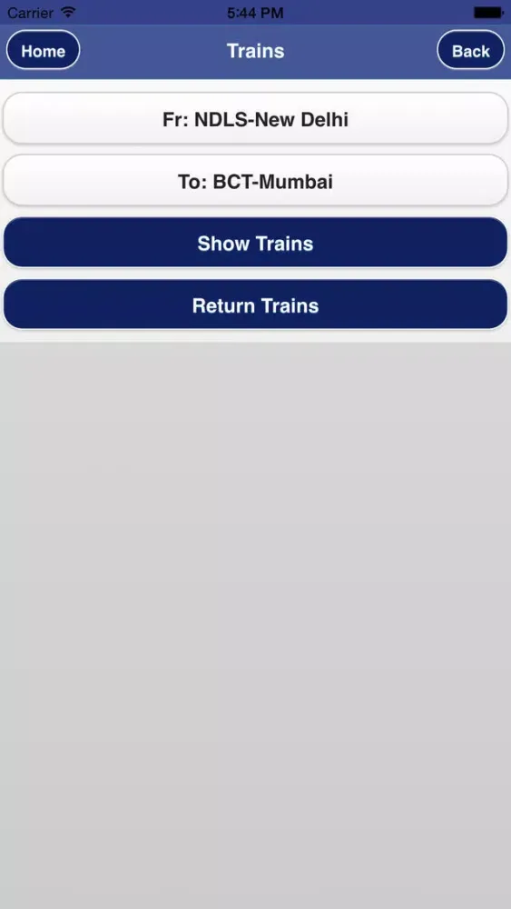 Capturas de tela do Rail PNR Inquiry - IRCTC Info