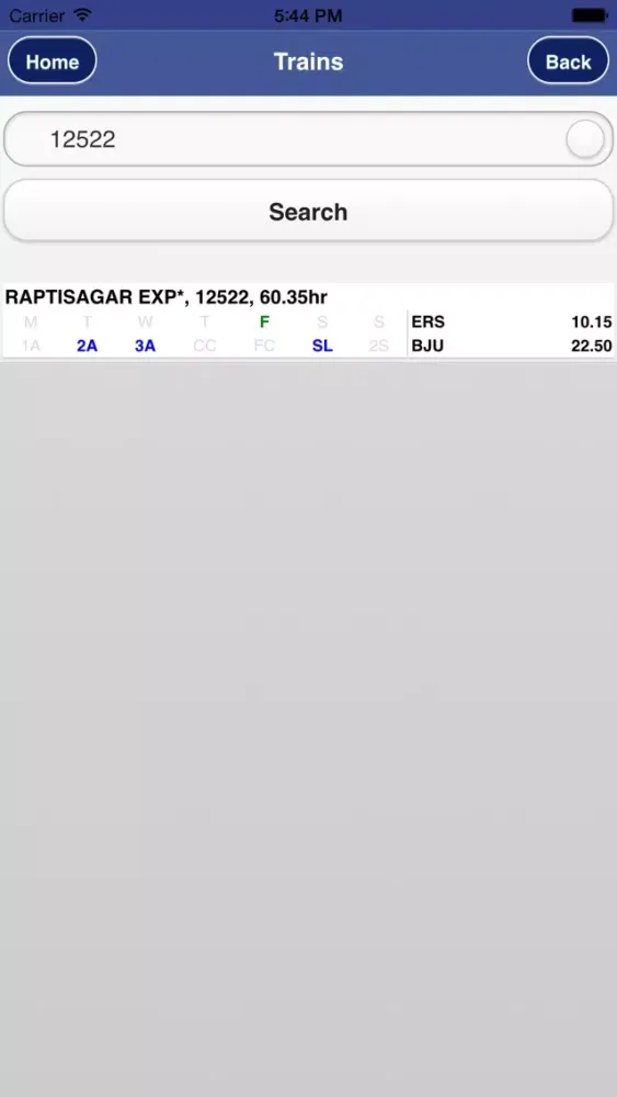 Capturas de tela do Rail PNR Inquiry - IRCTC Info