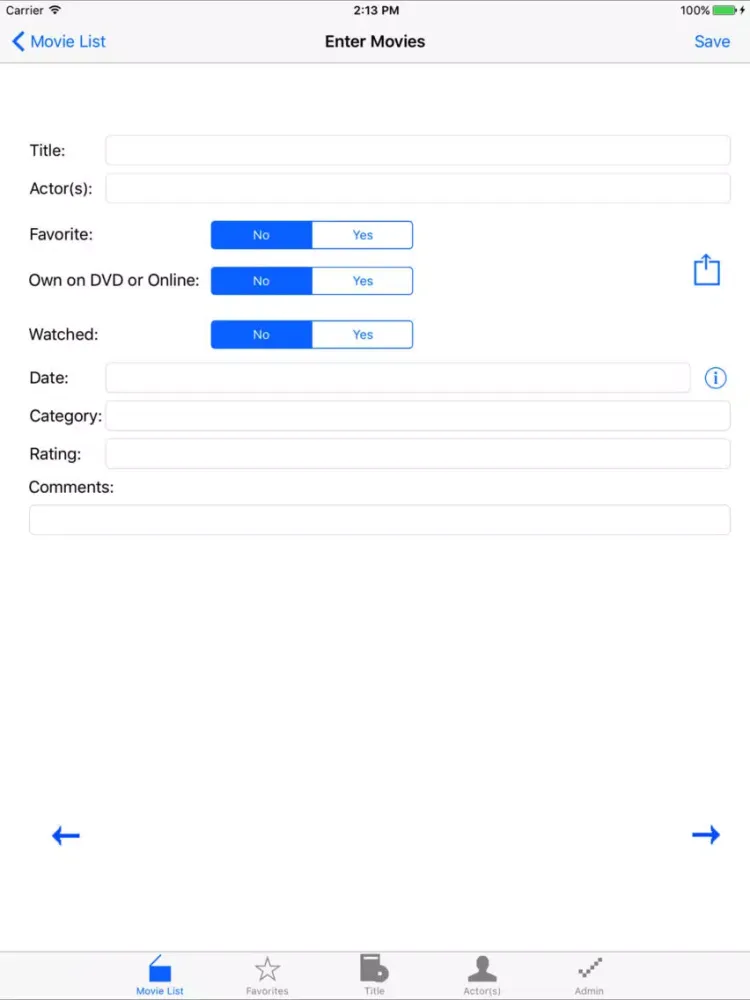 RecordMovies Lite iPad  স্ক্রিনশট