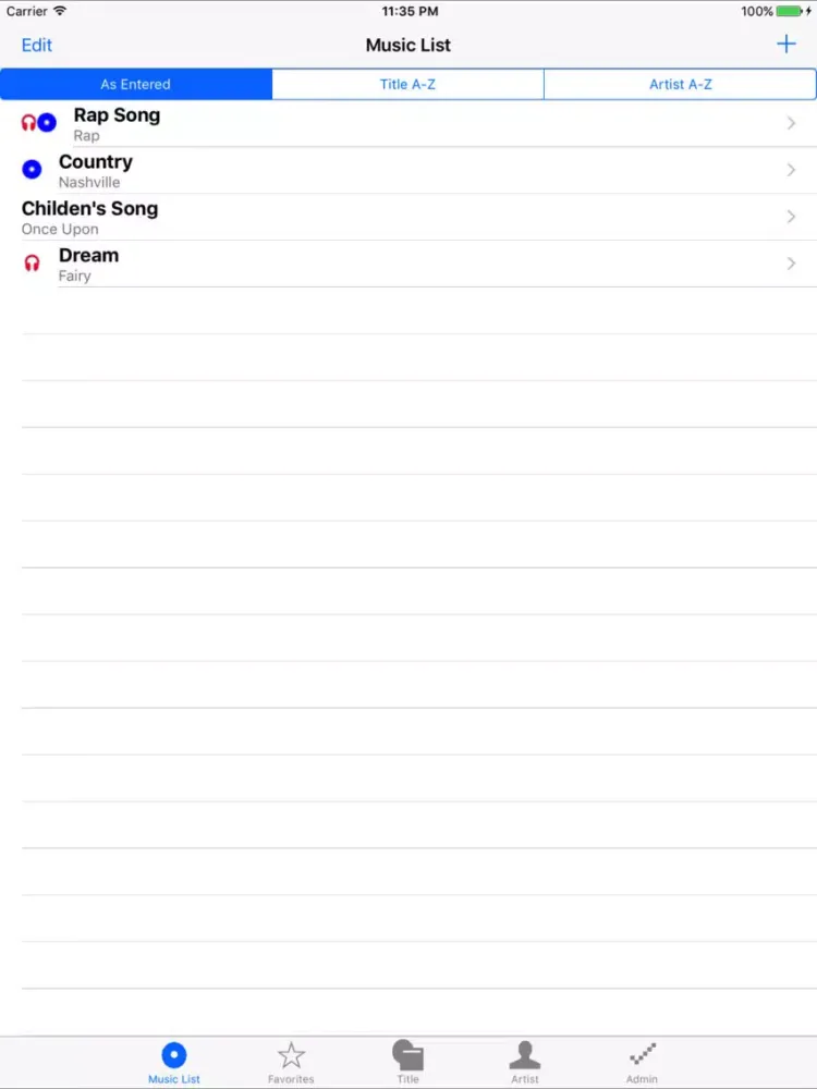 Ảnh chụp màn hình của RecordMusic Lite iPad 