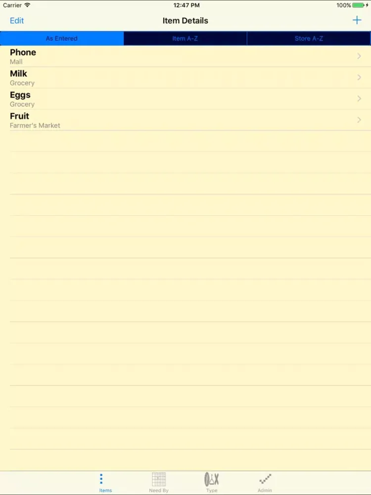 Capturas de tela do RecordStore iPad 