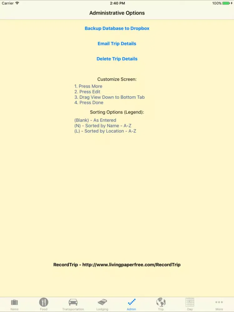 RecordTrip iPad 应用截图
