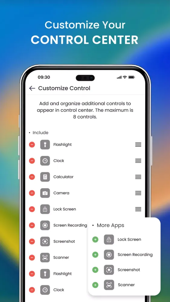 Control Center應用截圖