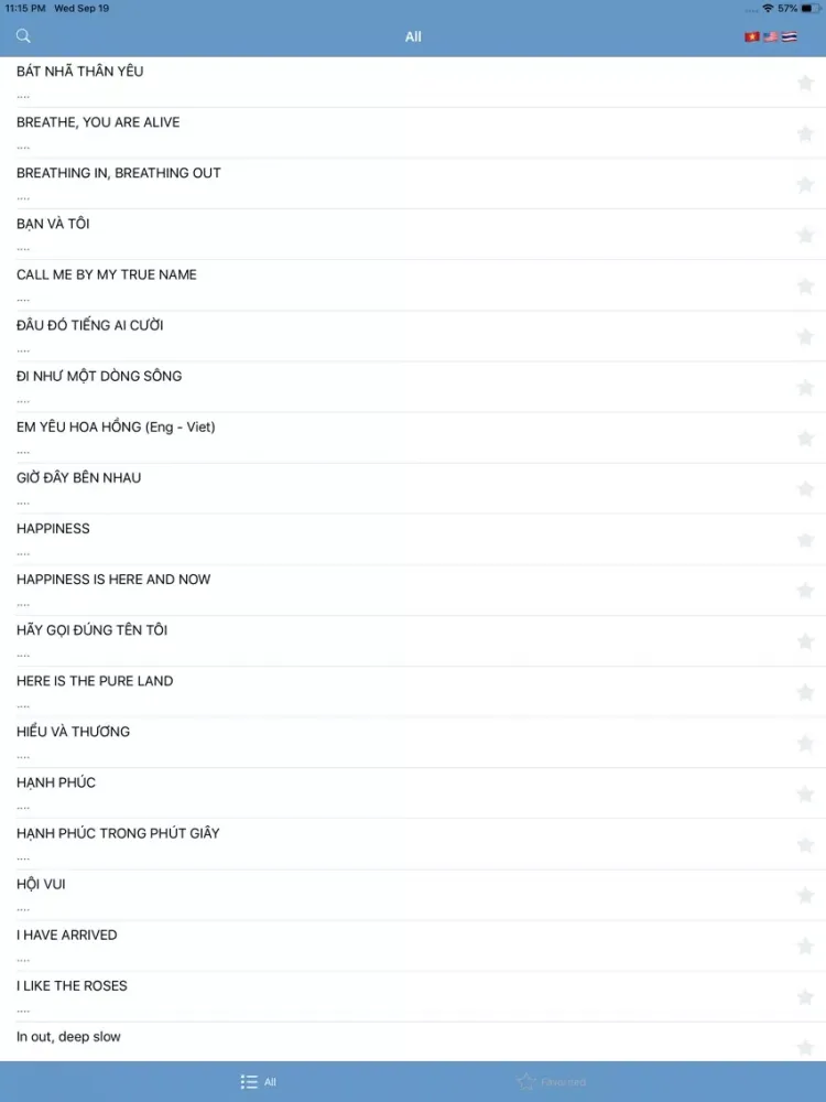 Captures d'écran de Mindfulness songs iPad 