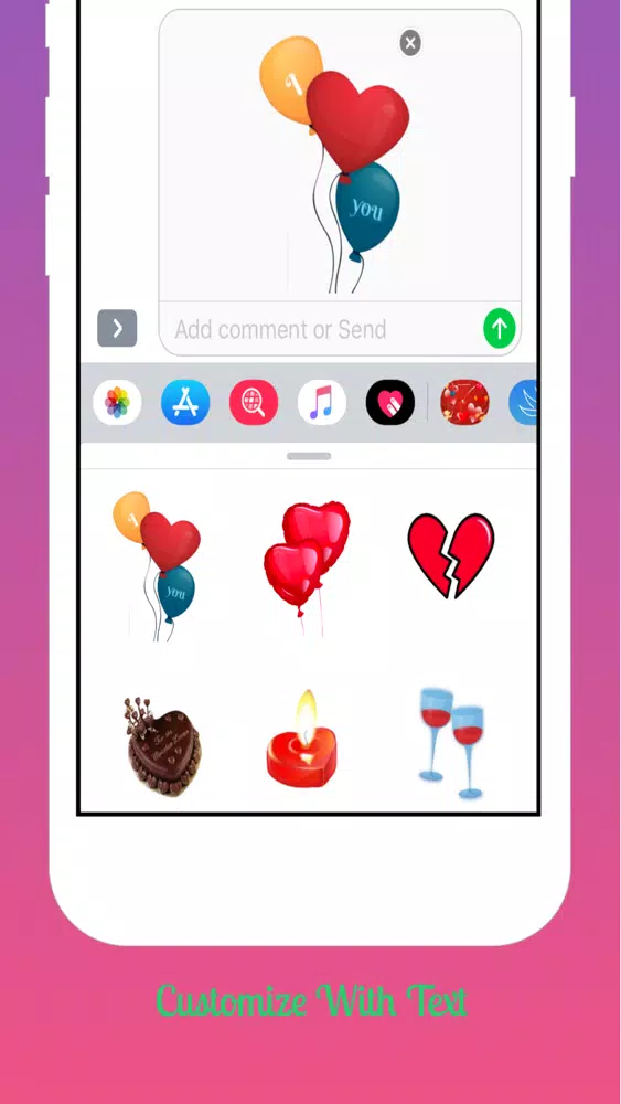 Valentine Stickers Pack स्क्रीनशॉट