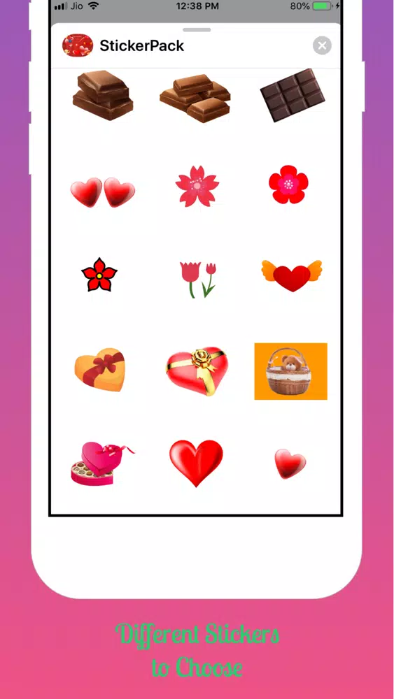 Valentine Stickers Pack स्क्रीनशॉट