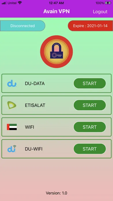 Zrzuty ekranu Avain VPN