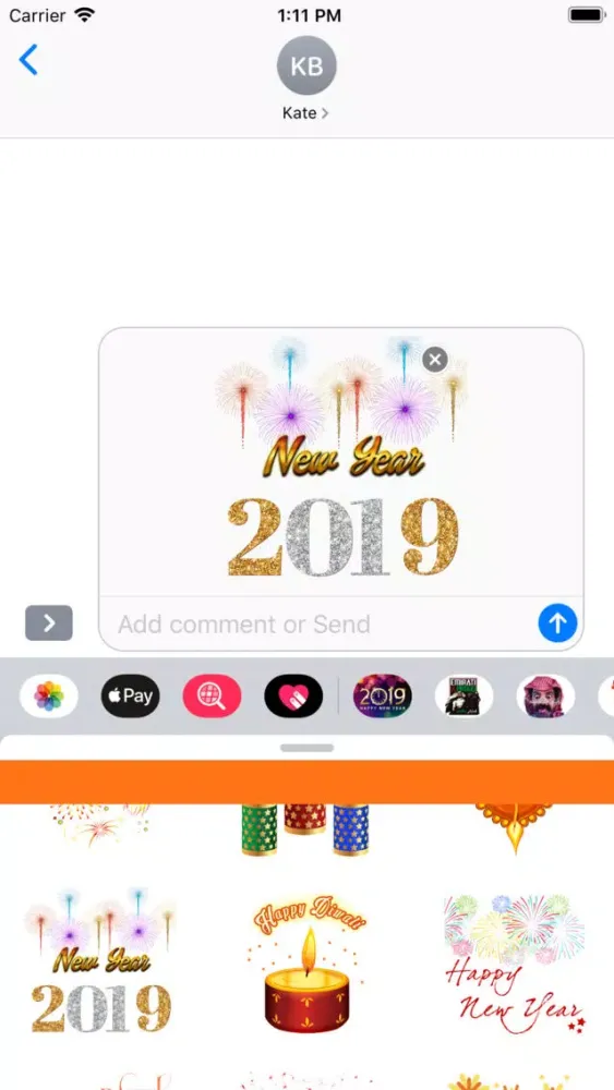 New Year Stickers for 2019 스크린샷