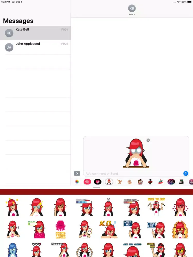 Скриншоты The Gamer Girl Stickers iPad 
