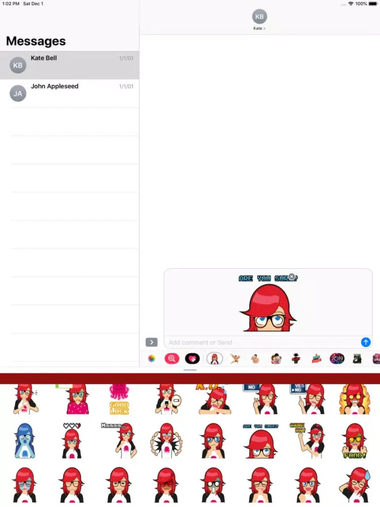 Скриншоты The Gamer Girl Stickers iPad 