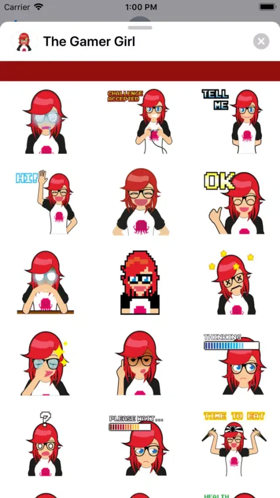 Скриншоты The Gamer Girl Stickers
