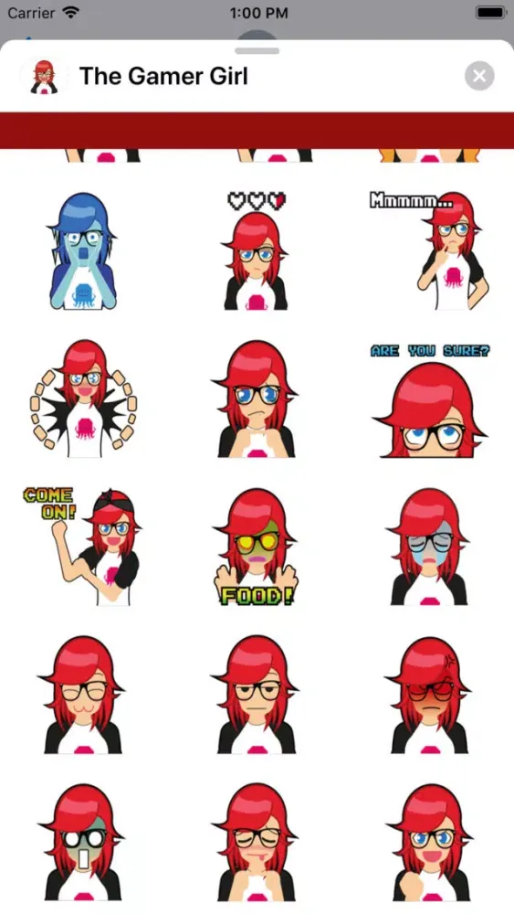 Скриншоты The Gamer Girl Stickers