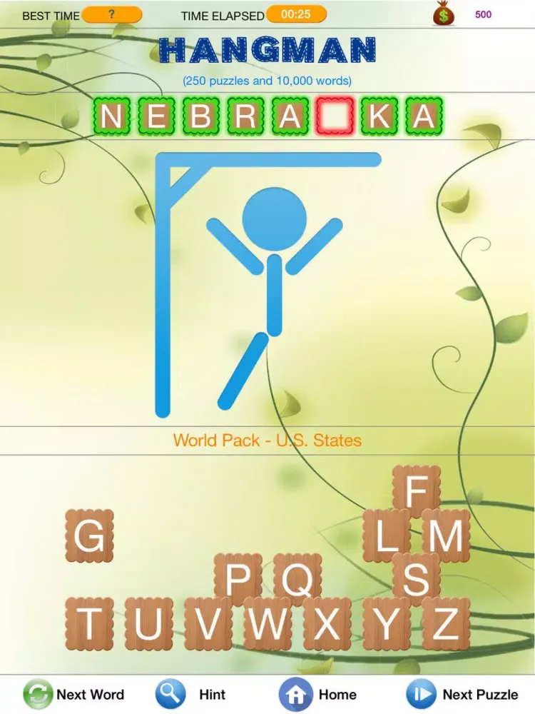 Capturas de pantalla de Hangman - Search and Crack Hidden Word Puzzle iPad 