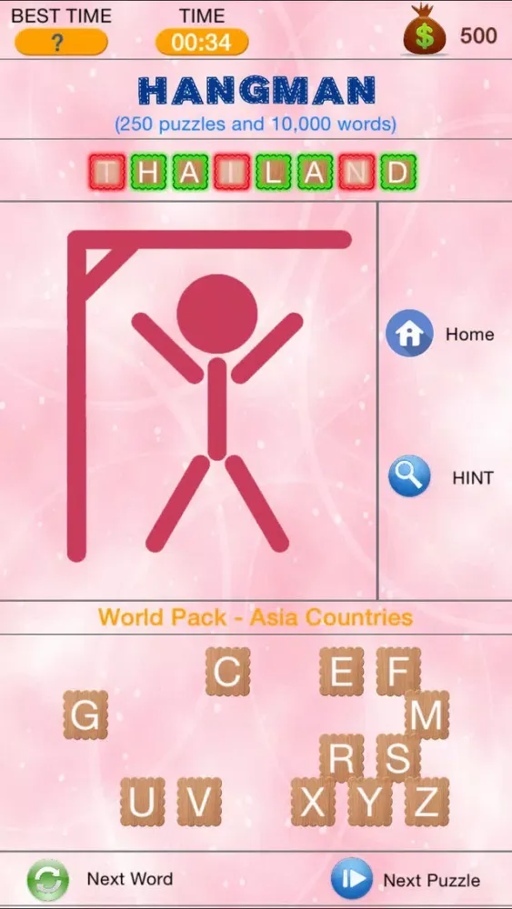 Capturas de pantalla de Hangman - Search and Crack Hidden Word Puzzle