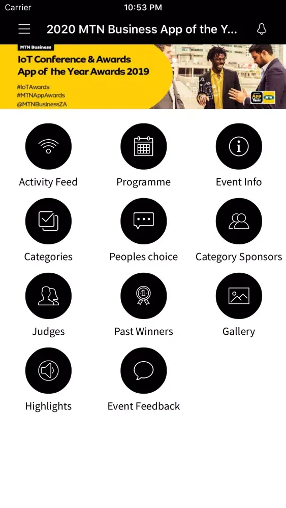 Screenshot di MTN APP AWARDS