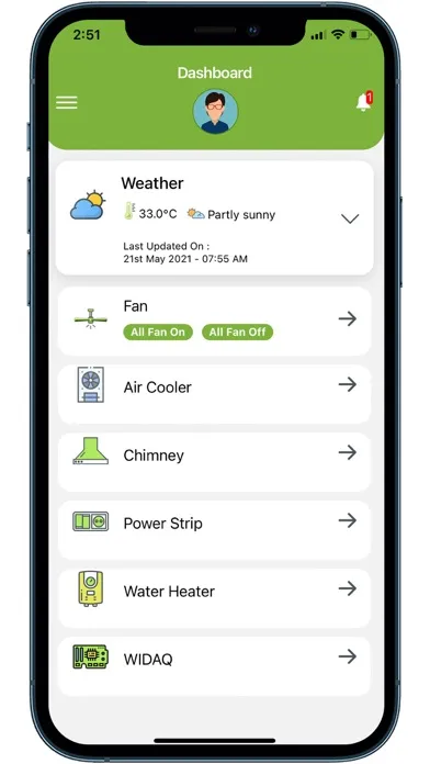 Zrzuty ekranu IoTOnDemand Smart App