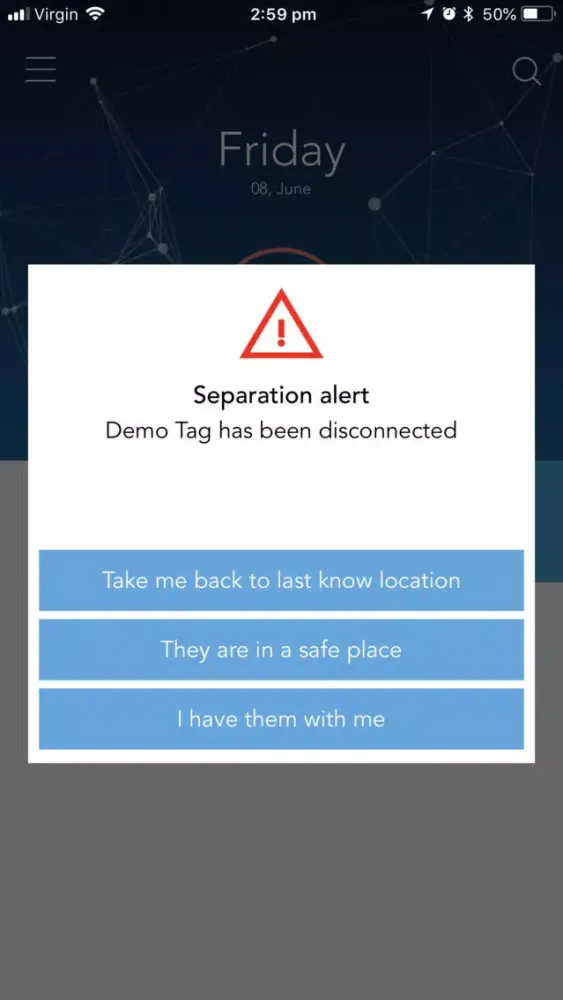 Tangkapan layar iottag - Asset Tracker