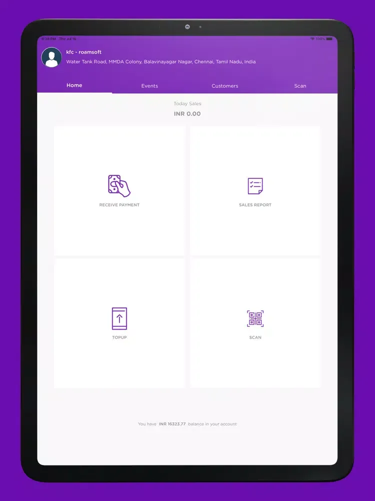 Tangkapan skrin IOUPay Merchant iPad 