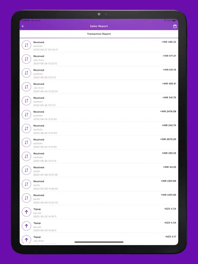 Tangkapan skrin IOUPay Merchant iPad 