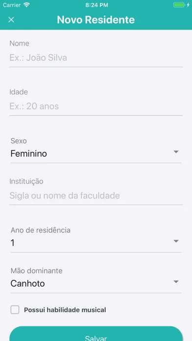 Ảnh chụp màn hình của Avaliação Cirúrgica