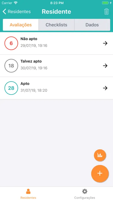 Ảnh chụp màn hình của Avaliação Cirúrgica