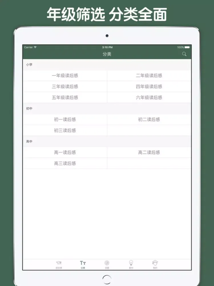读后感大全 iPad 应用截图