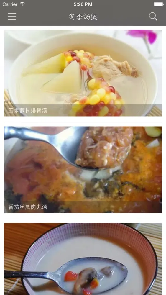 冬季汤煲 - 健康养生滋补美食专家应用截图