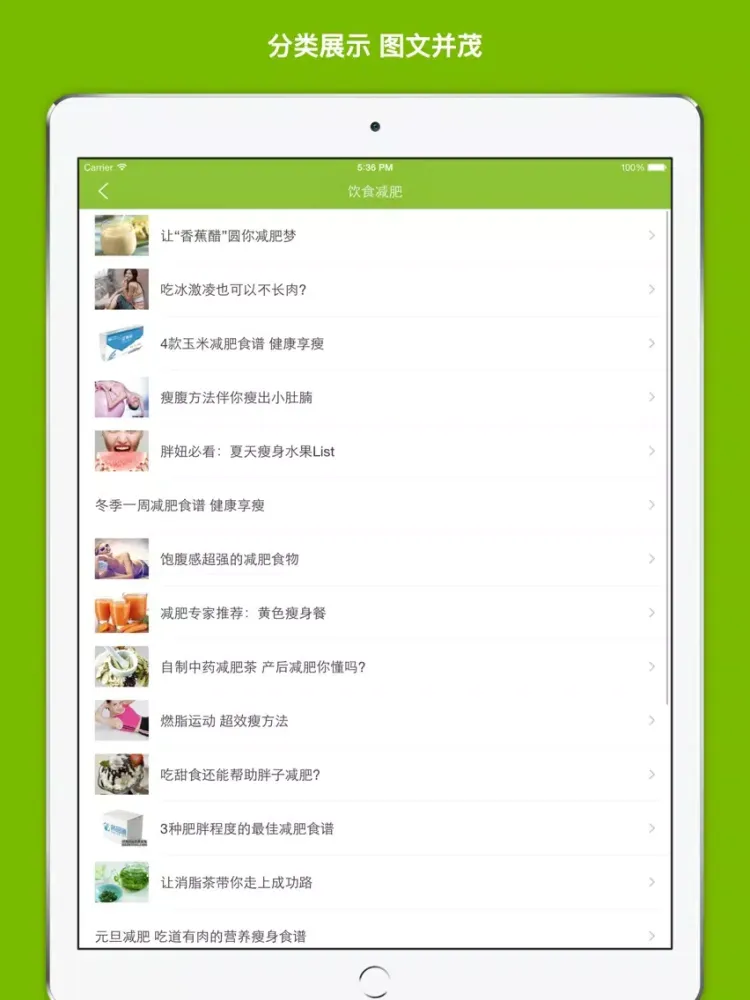 减肥圣经 - 最有效的减肥方法懒人减肥计划大全! iPad  スクリーンショット
