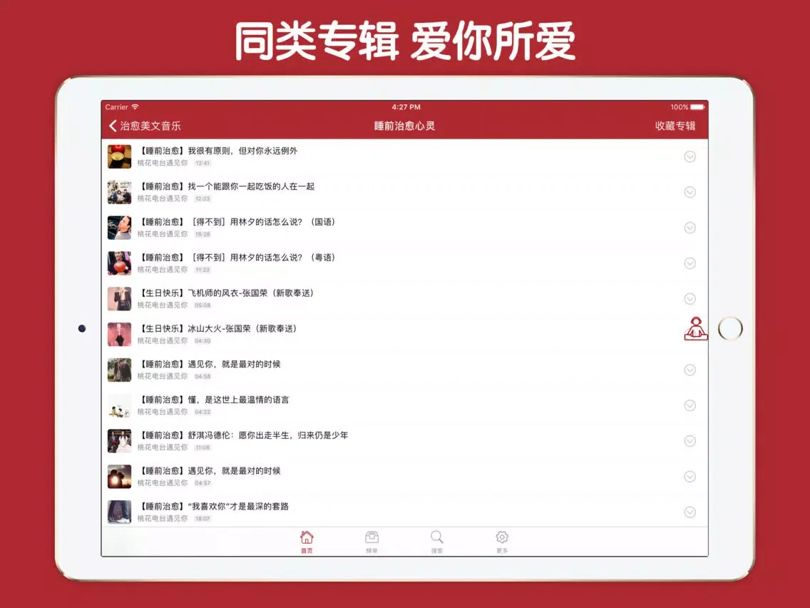 Tangkapan skrin 治愈系美文音乐大全 - You Are My Sunshine iPad 